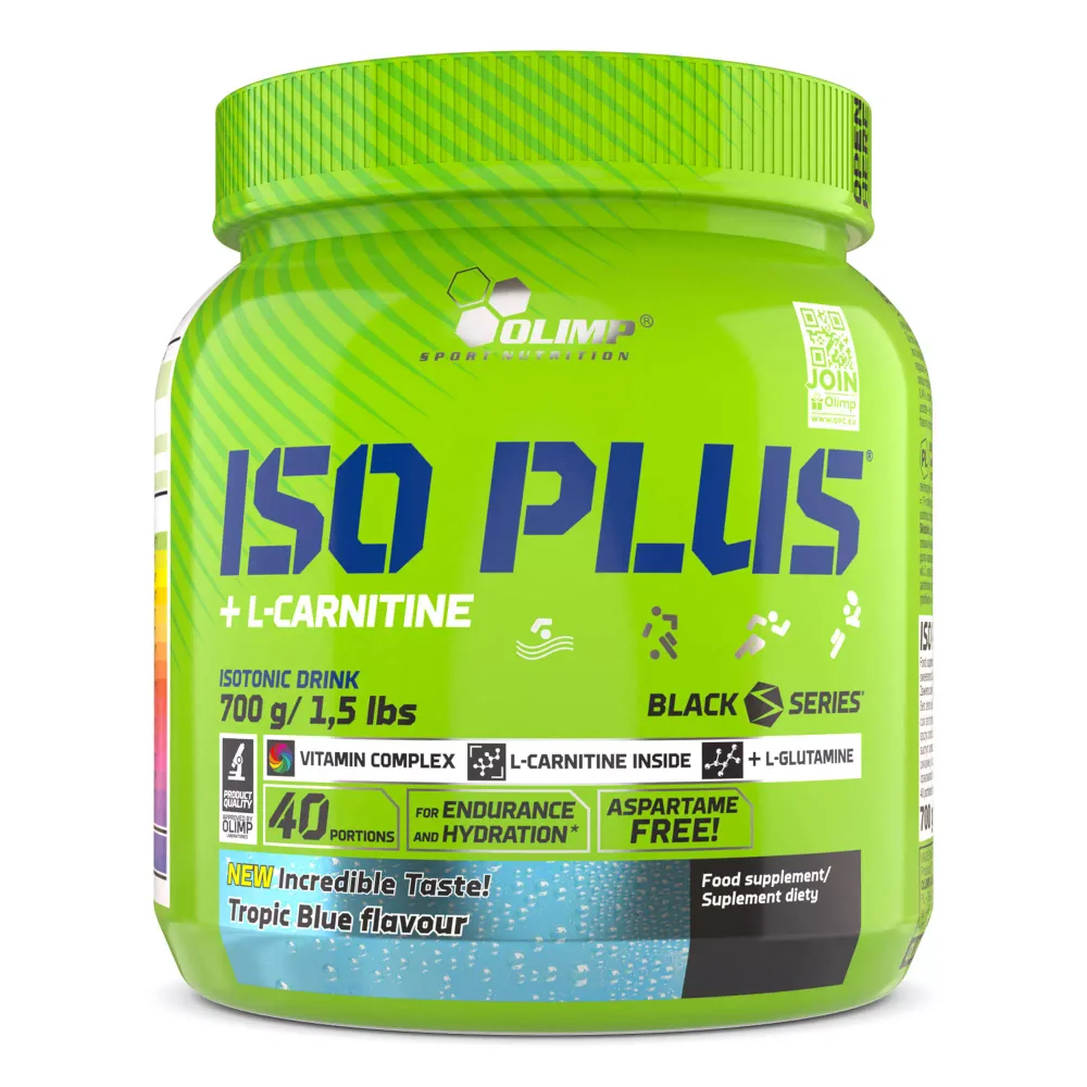 Изотоник в порошке Olimp Iso Plus Powder, углеводы и электролиты, вкус Tropic Blue, 700 г