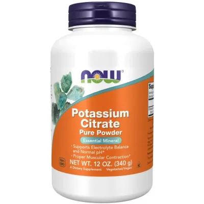 Цитрат калия NOW Foods Potassium Citrate, порошок, 340 г