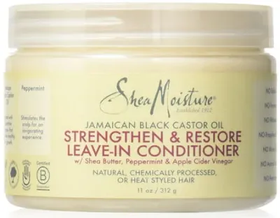 Несмываемый кондиционер Shea Moisture Jamaican Black Castor Oil Strengthen & Restore укрепляющий, восстанавливающий, 312 г