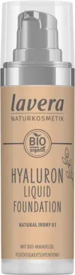 Тональный крем Lavera Hyaluron Liquid Foundation, среднее покрытие, естественный финиш, оттенок 01 - Natural Ivory
