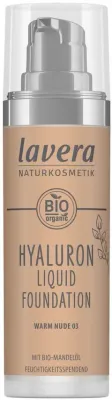 Тональный крем Lavera Hyaluron Liquid Foundation, среднее покрытие, естественный финиш, оттенок 03 - Warm Nude