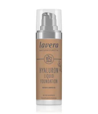 Тональный крем Lavera Hyaluron Liquid Foundation, среднее покрытие, естественный финиш, оттенок 06 - Warm Almond