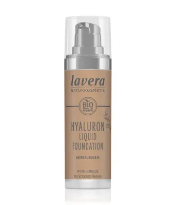 Тональный крем Lavera Hyaluron Liquid Foundation, среднее покрытие, естественный финиш, оттенок 05 - Natural Beige