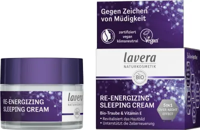 Ночной крем для лица Lavera Re-Energizing Sleeping Cream энергизирующий, 5 в 1, 50 мл