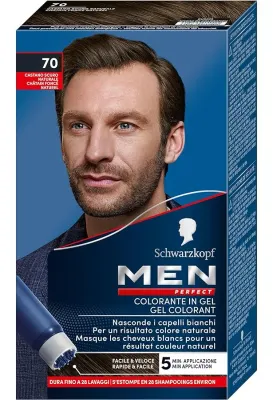Краска-гель для волос Schwarzkopf Men Perfect, для мужчин, закрашивает седину, оттенок 70, 40 мл + 40 мл