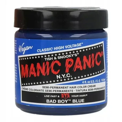 Полуперманентная краска Manic Panic Classic High Voltage, смываемая, 118 мл, оттенок farba do włosów Bad Boy Blue