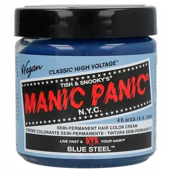 Полуперманентная краска Manic Panic Classic High Voltage, смываемая, 118 мл, оттенок farba do włosów Blue Steel