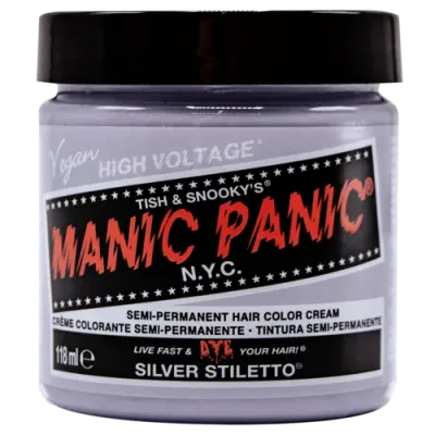 Полуперманентная краска для волос Manic Panic Amplified, тонирующая, оттенок Silver Stiletto, 118 мл