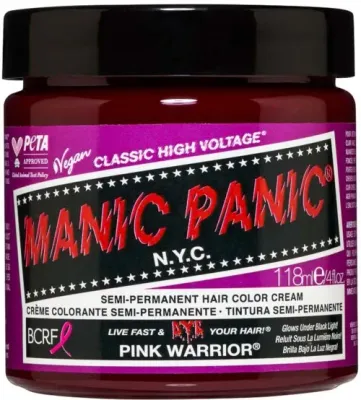 Полуперманентная краска для волос Manic Panic High Voltage, оттенок Pink Warrior, 118 мл