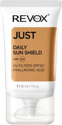 Солнцезащитный крем для лица Revox B77 Just Daily Sun Shield SPF 50+, с гиалуроновой кислотой, 30 мл