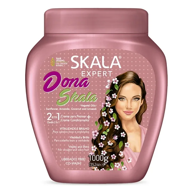 Маска для волос Skala Expert Dona Skala укрепляющая, для блеска, для волнистых и прямых волос, 1000 г
