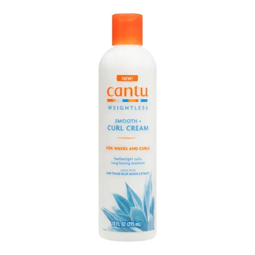 Крем для волос Cantu Weightless Smooth + Curl Cream несмываемый, против пушения, для волнистых волос, 295 мл