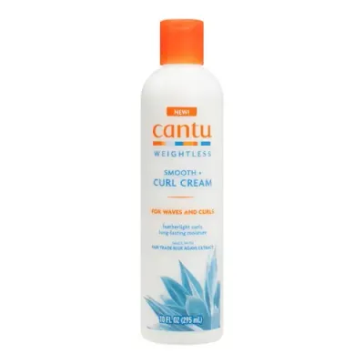 Крем для волос Cantu Weightless Smooth + Curl Cream несмываемый, против пушения, для волнистых волос, 295 мл