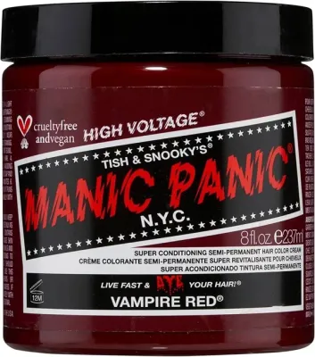 Полуперманентная краска для волос Manic Panic Classic High Voltage, без аммиака, оттенок Vampire Red, 237 мл