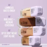 Тональный крем Maybelline New York Super Stay 30H Lumi-Matte, стойкий, оттенок 140, 35 мл — фото 3