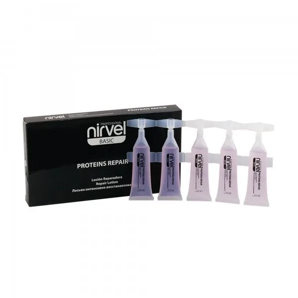 Ампулы для волос Nirvel Professional Proteins Repair несмываемые, восстанавливающие, 10 шт. по 10 мл