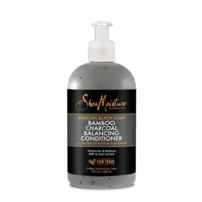 Кондиционер для волос и кожи головы Shea Moisture African Black Soap Bamboo Charcoal балансирующий, 384 мл
