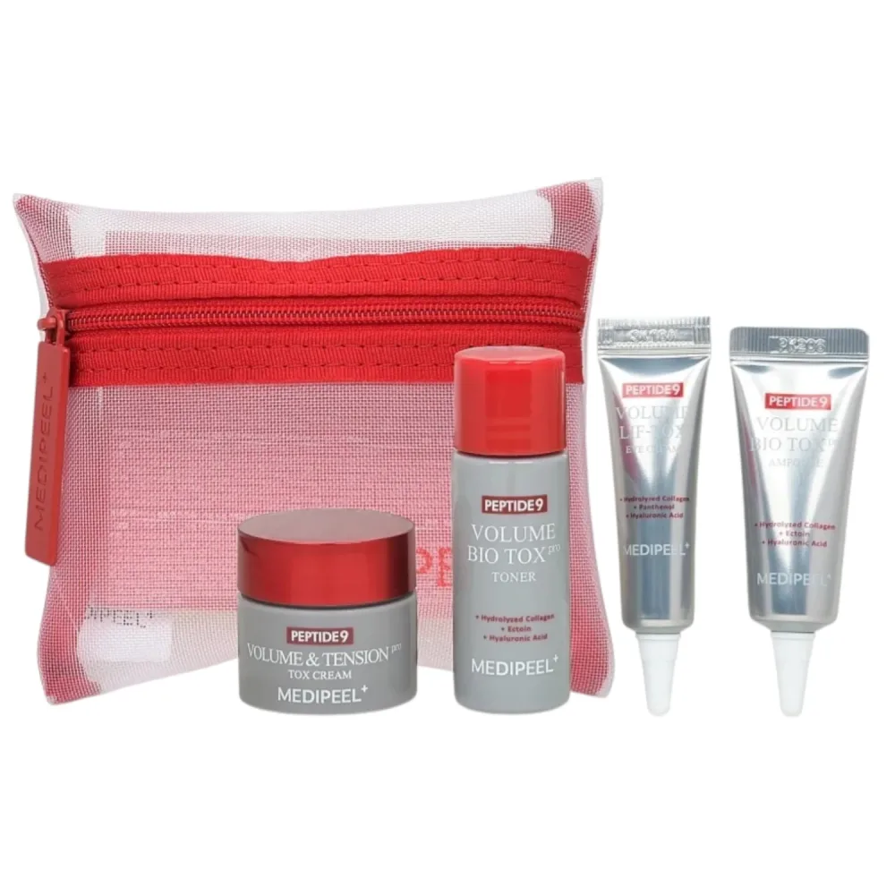 Мини-набор Medi-Peel Peptide 9 Volume Bio Tox: тоник 20 мл, ампула 10 мл, крем для глаз 4 мл, крем 10 г