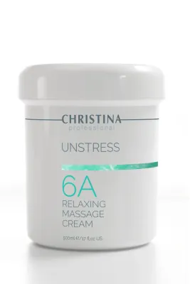Массажный крем для лица Christina Unstress Relaxing Massage Cream расслабляющий, для чувствительной кожи, 500 мл