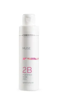 Пилинг для лица Christina Muse Fortified Rose Peel шаг 2B, с гликолевой кислотой 15%, профессиональный, 150 мл