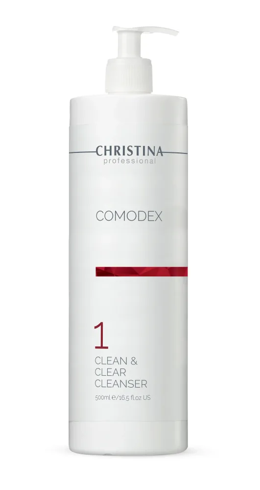 Гель для умывания Christina Comodex Clean & Clear Cleanser шаг 1, себорегулирующий, для жирной кожи, профессиональный