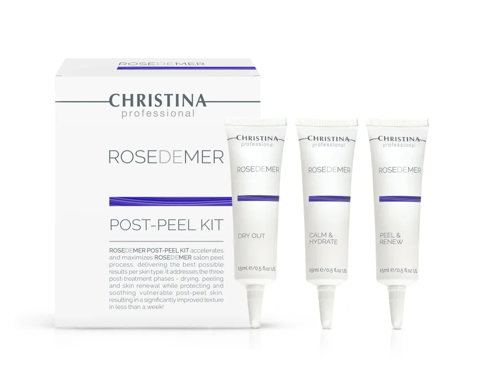 Набор для ухода после пилинга Christina Rose de Mer Post Peeling Kit, 3 средства по 15 мл