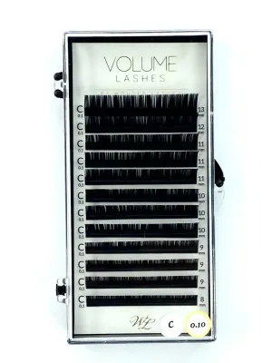 Ресницы для наращивания Wonder Lashes Volume, шёлковые, устойчивые к деформации, оттенок C 0,10 Mix 8-13