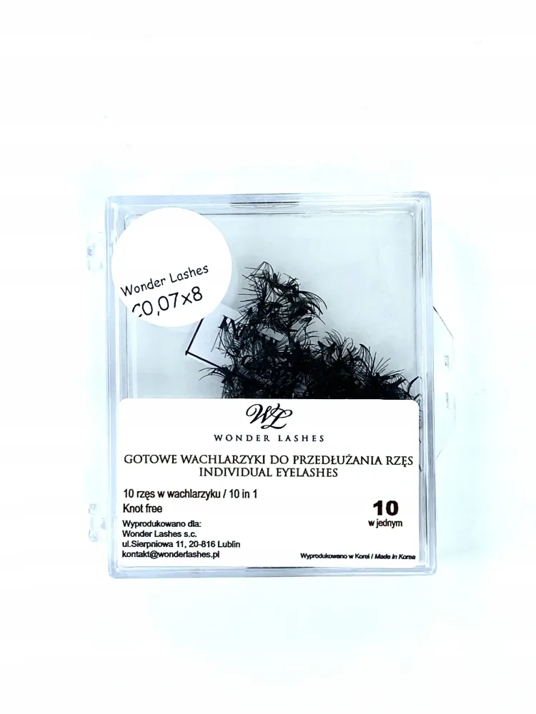 Пучки ресниц Wonder Lashes Volume 10D, для наращивания, шёлковые, оттенок C 0,1 DŁ.9