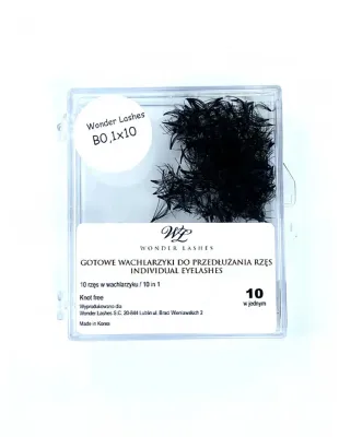 Пучки ресниц Wonder Lashes Volume 10D, для наращивания, шёлковые, оттенок B 0,1 DŁ.15