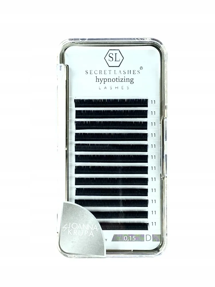 Ресницы для наращивания Secret Lashes Hypnotizing, мягкие, натуральный чёрный, микс длин, оттенок D 0,15 DŁ.11