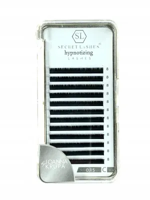Ресницы для наращивания Secret Lashes Hypnotizing, мягкие, натуральный чёрный, микс длин, оттенок C 0,15 DŁ.8
