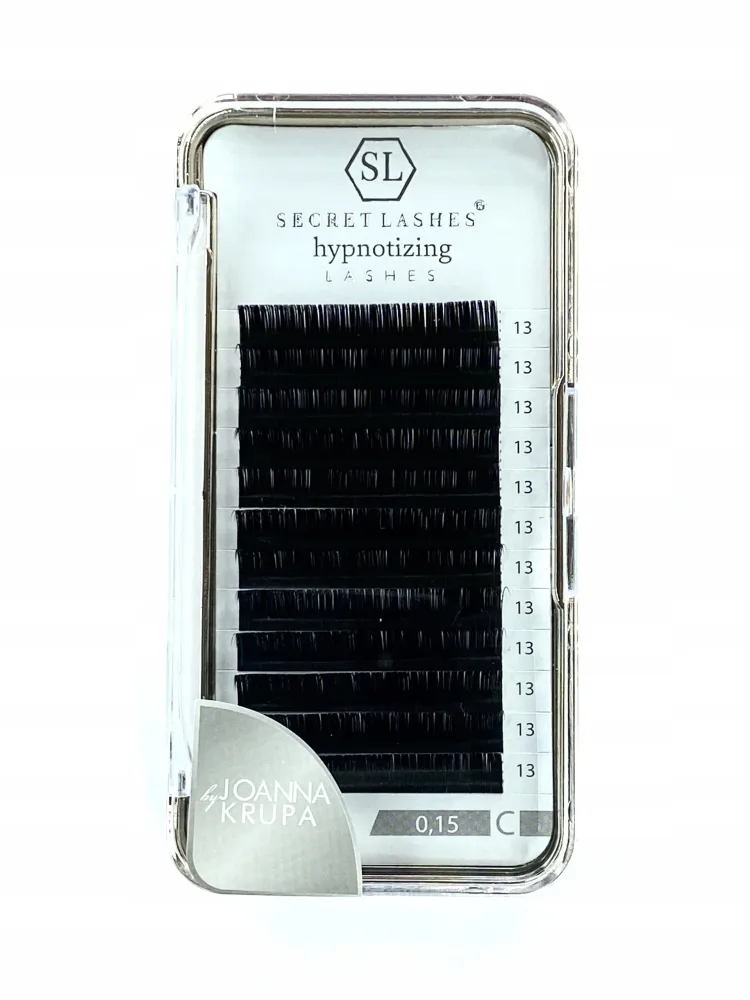Ресницы для наращивания Secret Lashes Hypnotizing, мягкие, натуральный чёрный, микс длин, оттенок C 0,15 DŁ.13