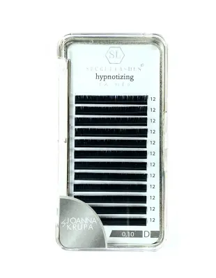 Ресницы для наращивания Secret Lashes Hypnotizing, мягкие, натуральный чёрный, разные изгибы и длины, оттенок D 0.10 DŁ.8