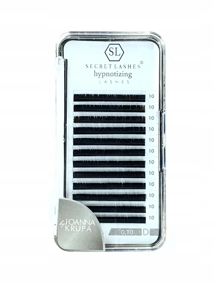 Ресницы для наращивания Secret Lashes Hypnotizing, мягкие, натуральный чёрный, разные изгибы и длины, оттенок D 0.10 DŁ.10