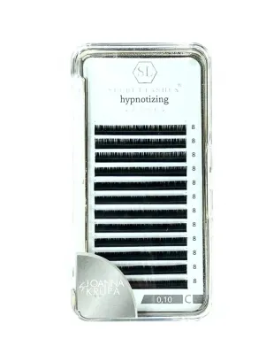 Ресницы для наращивания Secret Lashes Hypnotizing, мягкие, натуральный чёрный, разные изгибы и длины, оттенок C 0.10 DŁ.8