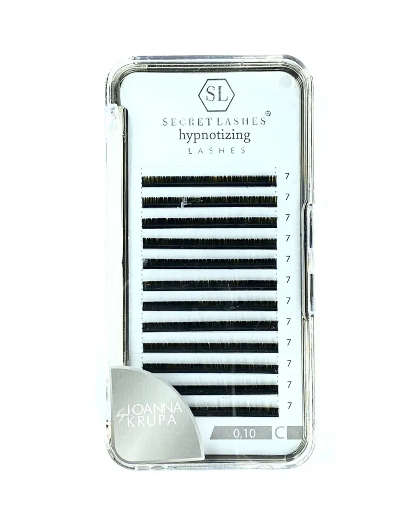 Ресницы для наращивания Secret Lashes Hypnotizing, мягкие, натуральный чёрный, разные изгибы и длины, оттенок C 0.10 DŁ.7