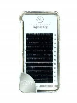 Ресницы для наращивания Secret Lashes Hypnotizing, мягкие, натуральный чёрный, разные изгибы и длины, оттенок C 0.10 DŁ.13