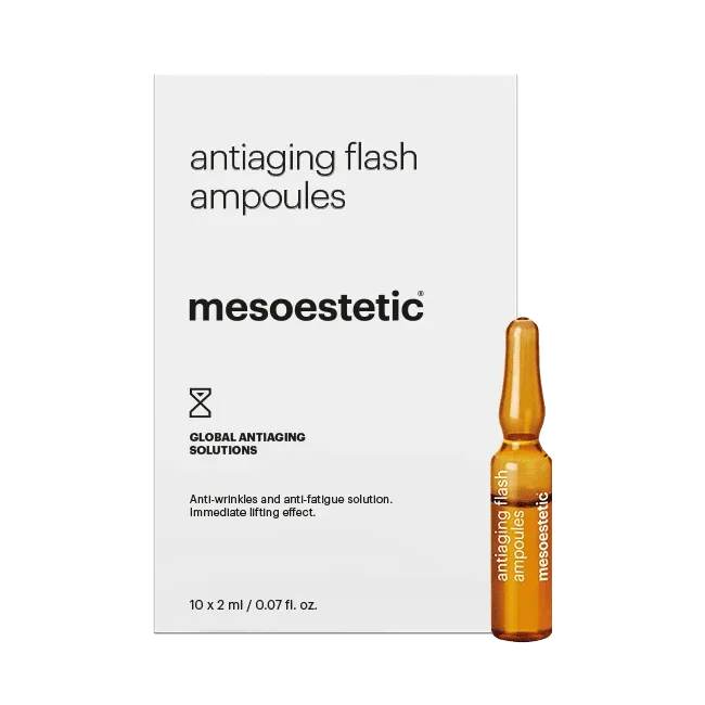 Ампулы для лица Mesoestetic AA Flash, антивозрастные, 10 x 2 мл