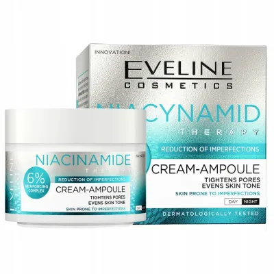 Крем-ампула для лица Eveline Cosmetics Cream-Ampoule Therapy с ниацинамидом, для проблемной кожи, 50 мл