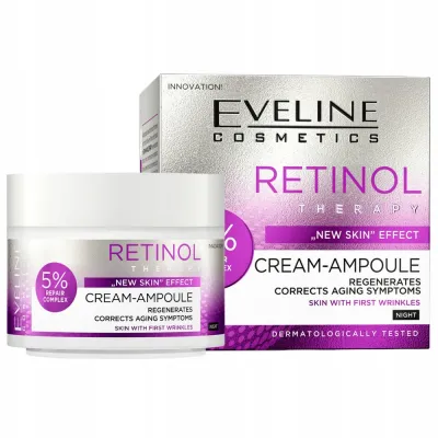 Крем-ампула для лица Eveline Cosmetics Retinol Therapy восстанавливающий, с ретинолом, 50 мл