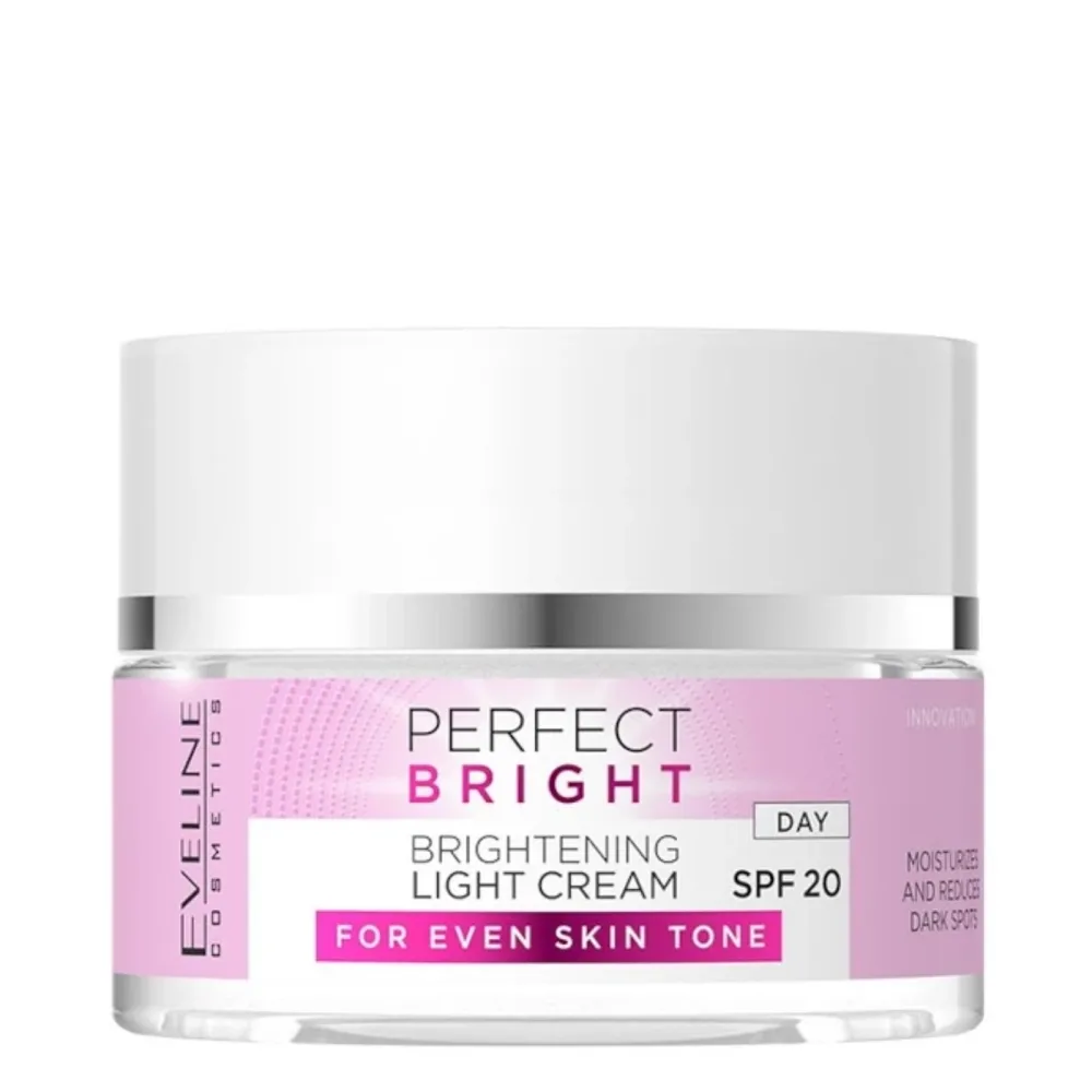 Дневной крем для лица Eveline Cosmetics Perfect Bright придающий сияние, SPF 20, 50 мл