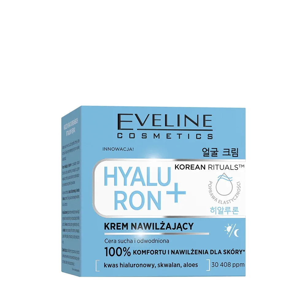 Крем для лица Eveline Cosmetics Korean Rituals Hyaluron+ увлажняющий, с гиалуроновой кислотой, для сухой кожи, 50 мл