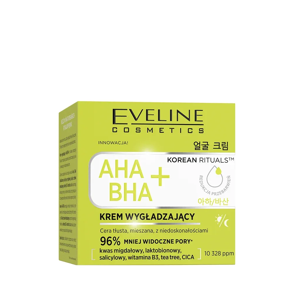 Крем для лица Eveline Cosmetics Korean Rituals AHA BHA+ разглаживающий, с кислотами, 50 мл