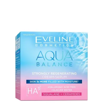 Крем-сыворотка для лица Eveline Cosmetics Aqua Balance восстанавливающий, для сухой кожи, 50 мл