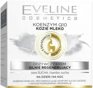 Крем для лица Eveline Coenzyme Q10 Goat's Milk питательный, восстанавливающий, для сухой и очень сухой кожи, 50 мл