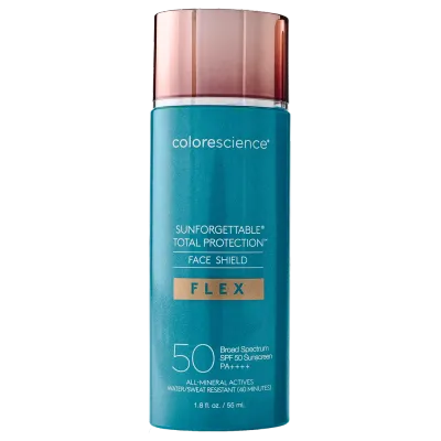 Тонирующая солнцезащитная эмульсия для лица Colorescience Sunforgettable Face Shield Flex, минеральная, SPF 50, 55 мл, оттенок Medium