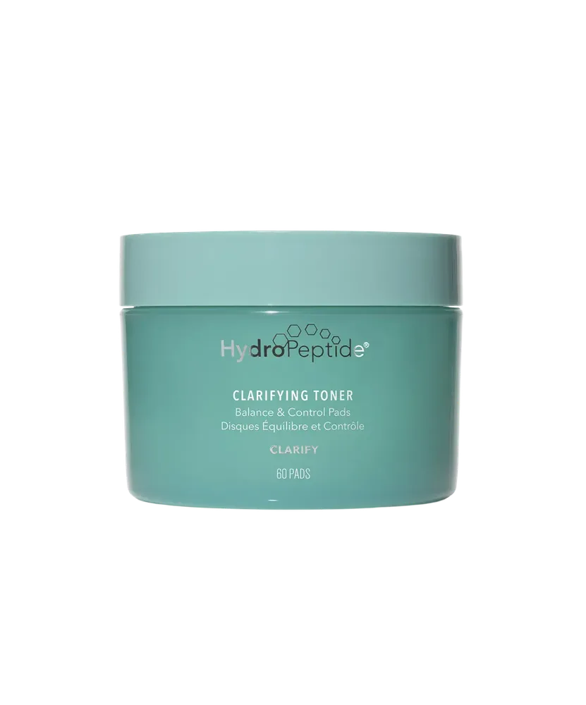Пэды для лица HydroPeptide Clarifying Toner Pads с молочной и азелаиновой кислотами, для жирной кожи, 60 шт