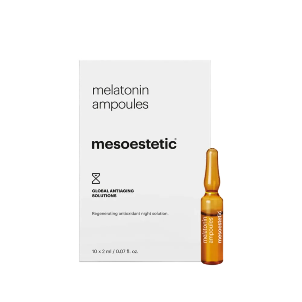 Ампулы для лица Mesoestetic Melatonin, ночные, антиоксидантные, 10 x 2 мл