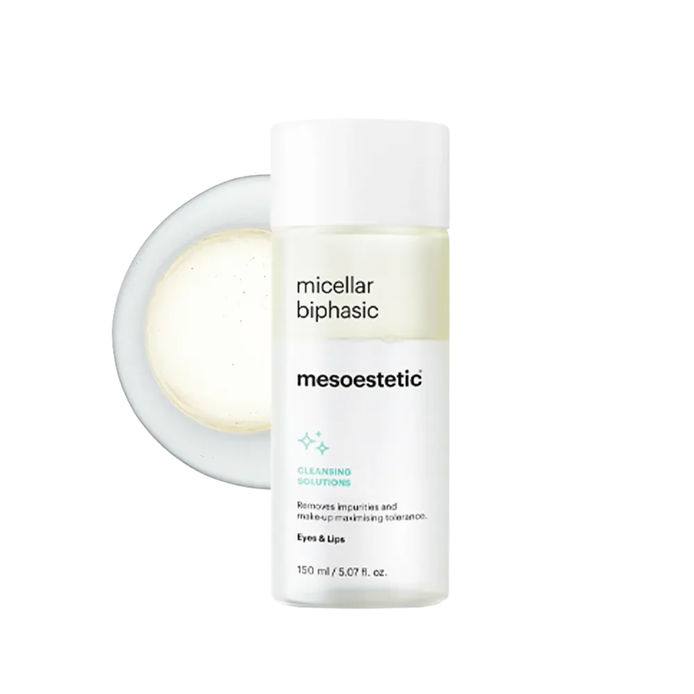 Двухфазная мицеллярная вода Mesoestetic Micellar Biphasic, снимает водостойкий макияж, 150 мл