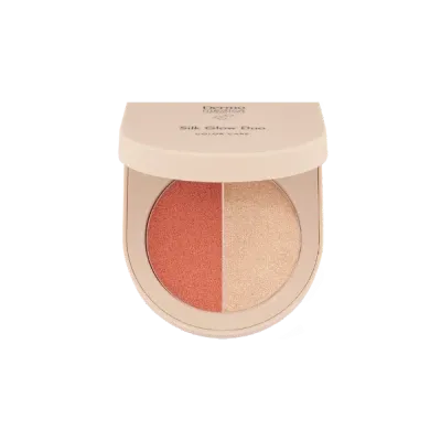 Палетка румян и хайлайтеров Dermomedica Silk Glow Duo компактная